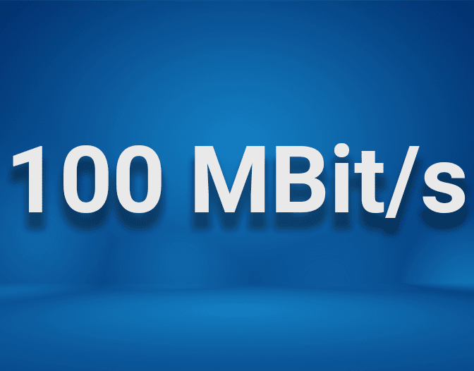 100 Mbit/s. 1&1 DSL za 9,99€ przez 10 miesięcy, od 11 miesiąca 44.99€ miesięcznie. Aktywacja 49,95€ jednorazowo.