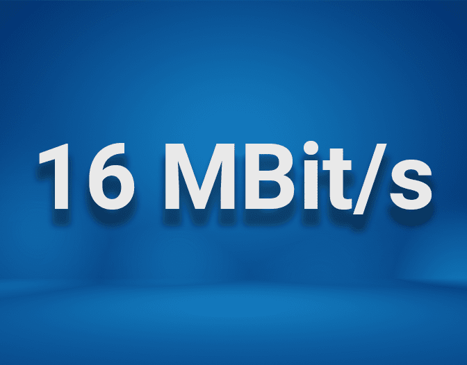 16 Mbit/s. 1&1 DSL za 9,99€ przez 10 miesięcy, od 11 miesiąca 34.99€ miesięcznie. Aktywacja 49,95€ jednorazowo.