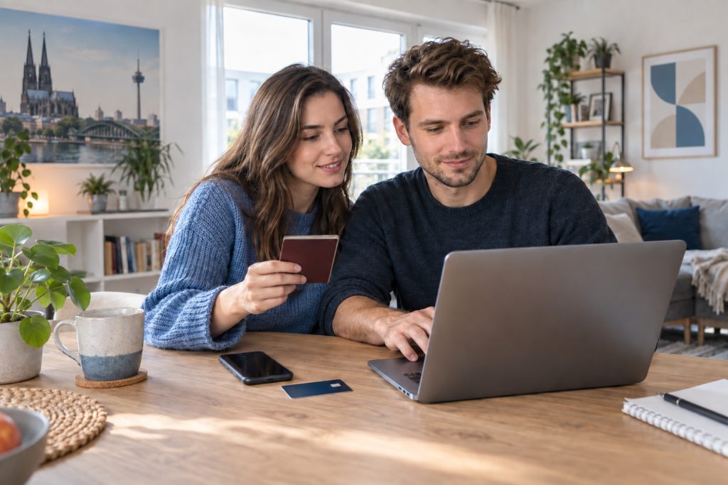 Polska para otwiera konto bankowe online po przeprowadzce do Niemiec