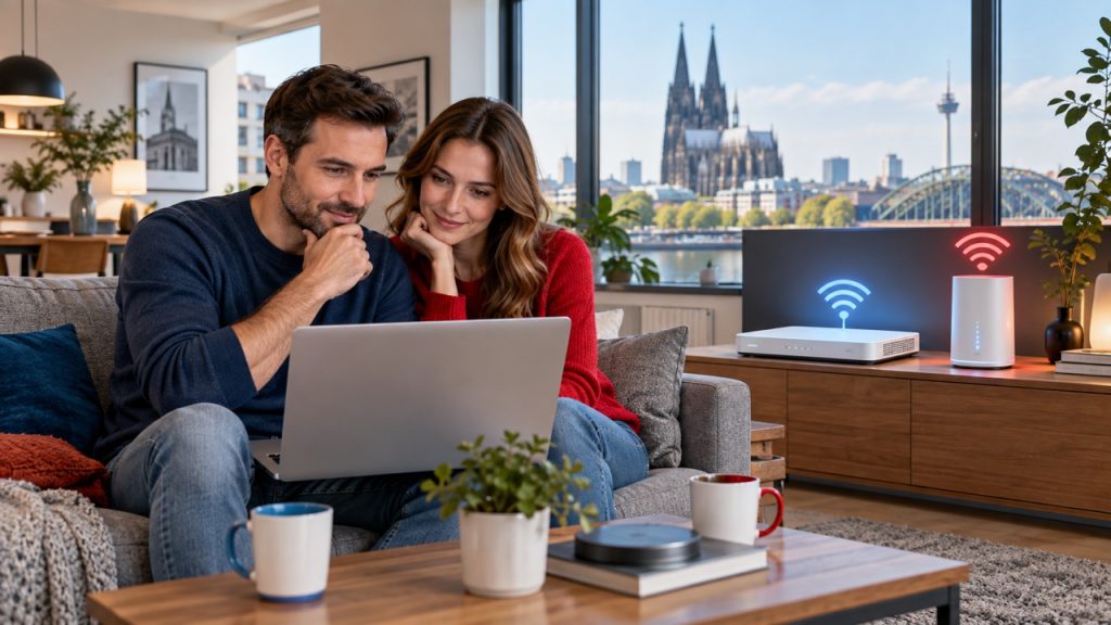 Router zapewniający internet Vodafone bez limitu w mieszkaniu w Niemczech